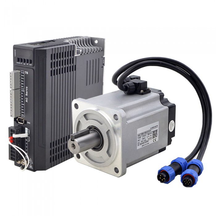 Kit driver e servomotore CA digitale serie T6 da 1000 W 3000 giri/min 3,19 Nm Encoder a 17 bit IP65