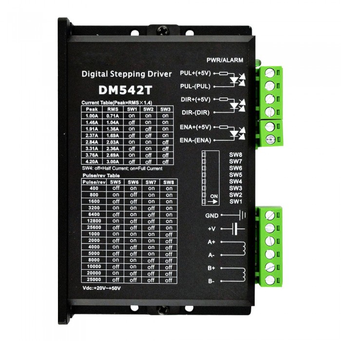 Driver passo-passo digitale 1.0-4.2A 20-50VDC per motore passo-passo Nema 17, Nema23, Nema 24