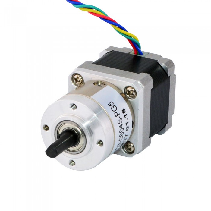 Motore passo-passo Nema 14 Bipolare Lunghezza=33mm 18Ncm 0,35 Gradi 0,8A 5,4V con riduttore epicicloidale 5:1