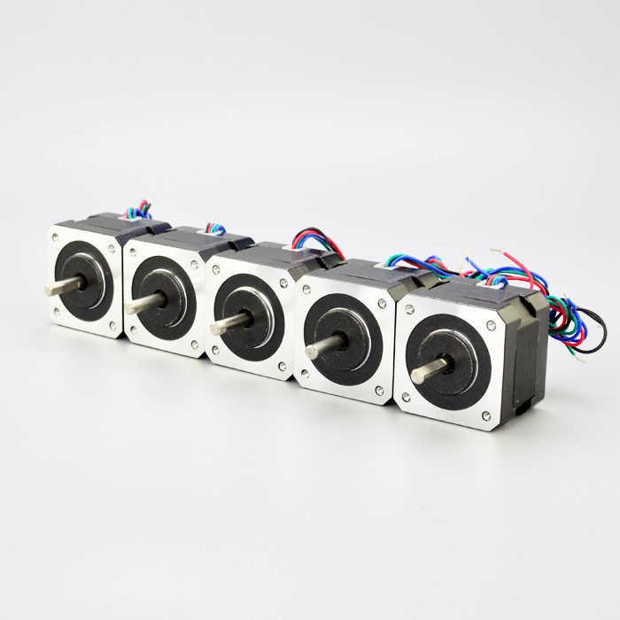 5 PZ Nema 17 Motore Passo-passo Bipolare 1,8 Gradi 26Ncm 0,4A 12 Volt 42x42x34mm 4 Fili