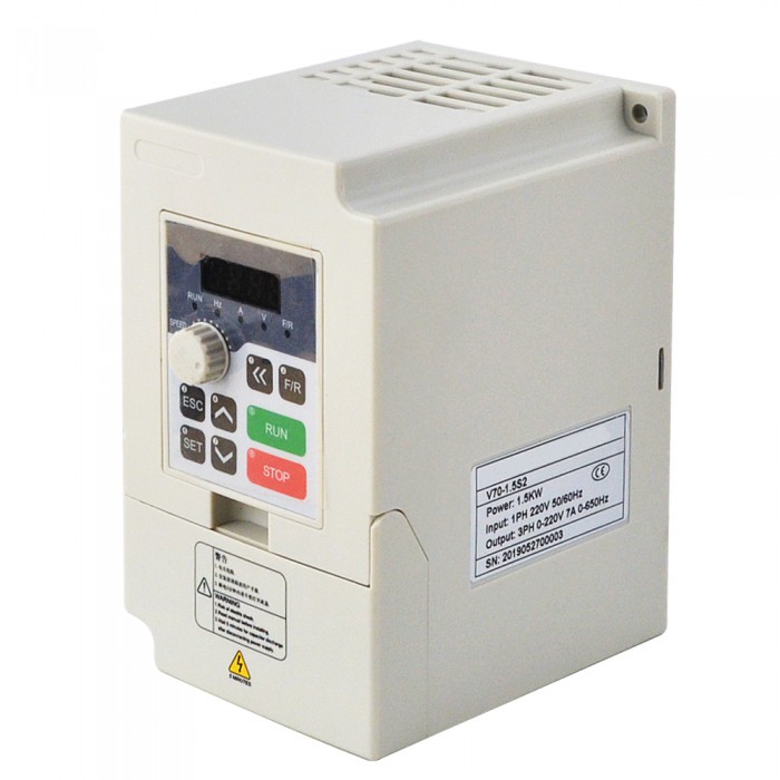 Inverter VFD a frequenza variabile 1.5KW 2HP 7A 220V VFD per controllo velocità motore mandrino