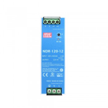 NDR-120-12 MEAN WELL Alimentatore CNC 120W 12VDC 10A 115/230VAC Alimentatore DIN RAIL