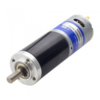 24V Mini motore CC con ingranaggi spazzolati 8,2Kg.cm 17RPM con riduttore epicicloidale 264:1