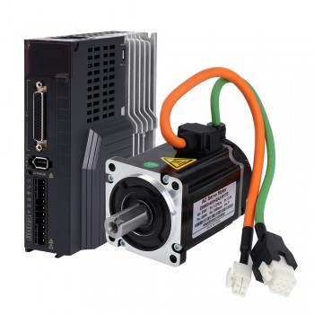 Kit servomotore CA da 400 W 3000 giri/min 1,27 Nm con servoazionamento e codificatore a 17 bit IP65 serie E6