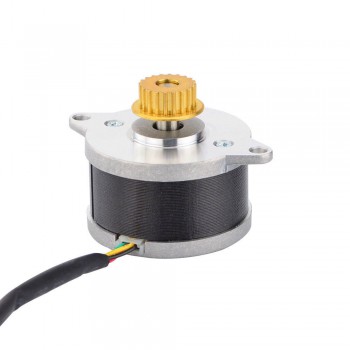 Motore passo-passo rotondo Nema 14 0,9 gradi 9,5 Ncm 0,43 A 3,83 V Φ36x21,5 mm con puleggia