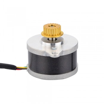 Motore passo-passo rotondo Nema 14 0,9 gradi 9,5 Ncm 0,43 A 3,83 V Φ36x21,5 mm con puleggia