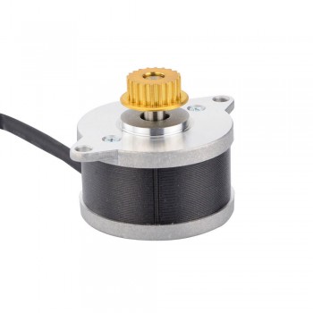 Motore passo-passo rotondo Nema 14 0,9 gradi 9,5 Ncm 0,43 A 3,83 V Φ36x21,5 mm con puleggia