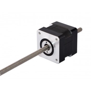 Attuatore lineare di precisione Nema 14 bipolare 1,8 gradi 0,57 A 5 V rivoluzione cavo 2,438 mm/0,096" Vite di comando 150 mm