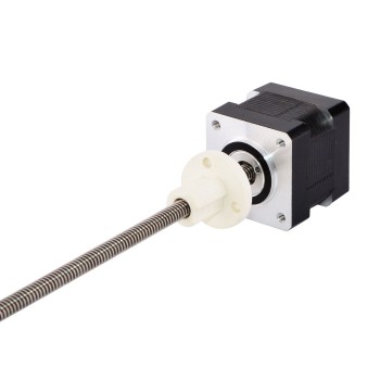 Attuatore motore lineare esterno Nema 14 bipolare 1,8 gradi 0,57 A 5 V giro cavo 0,794 mm/0,031" Vite di comando 150 mm