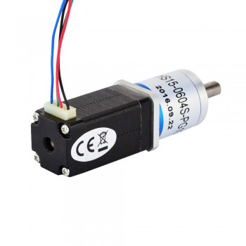 Motore passo-passo Nema 8 bipolare L=38mm 4Ncm 0,095 gradi 0,6A 6,0V con riduttore epicicloidale 19:1