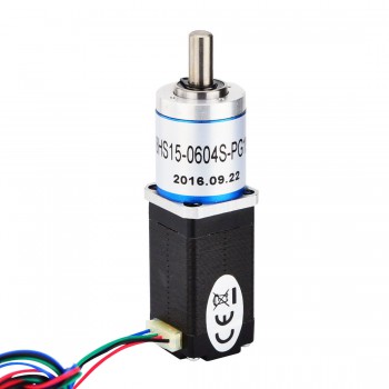 Motore passo-passo Nema 8 bipolare Lunghezza=38mm 4Ncm 0,095 gradi 0,6A 6,0V con riduttore epicicloidale 19:1