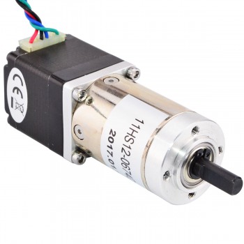 Motore passo-passo Nema 11 Bipolare Lunghezza=31mm 6Ncm 0,018°0,67A 3,8V con cambio 100:1
