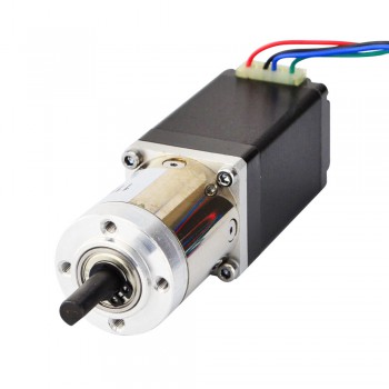 Motore passo-passo Nema 11 bipolare Lunghezza=51mm 12Ncm 0,094 gradi 0,67A 6,2V con riduttore epicicloidale 19:1