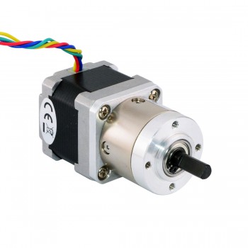 Motore passo-passo Nema 14 Bipolare Lunghezza=33mm 18Ncm 0,35 Gradi 0,8A 5,4V con riduttore epicicloidale 5:1