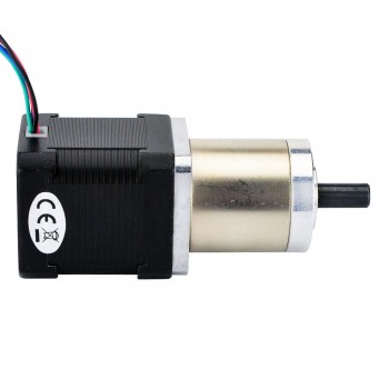 Motore passo-passo Nema 17 bipolare L=48mm 44Ncm 0,0253 gradi 1,68A 2,8V con riduttore epicicloidale 71:1