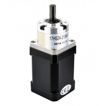 Motore passo-passo Nema 17 bipolare Lunghezza=60mm 65Ncm 0,35 Gradi 2,1A 3,36V con riduttore epicicloidale 5:1