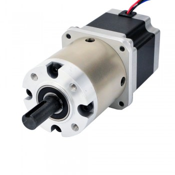 Motore passo-passo Nema 23 bipolare Lunghezza=56mm 1,25Nm 0,12 Gradi 2,8A 2,6V con riduttore epicicloidale 15:1
