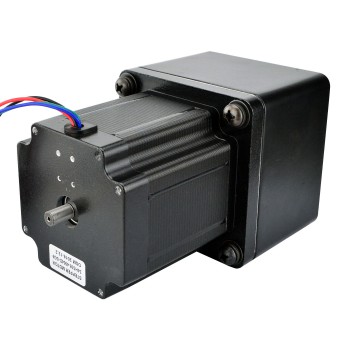 Motore passo-passo Nema 34 Bipolare Lunghezza=97mm con riduttore cilindrico 9:1 0,2 Gradi 4,5Nm 4,0A 2,4V Motore passo-passo con ingranaggi