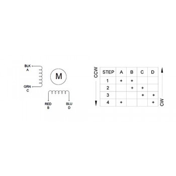 Motore passo-passo bipolare Nema 17 12V 1,8 gradi 26Ncm 0,4A 42x42x34mm 4 fili