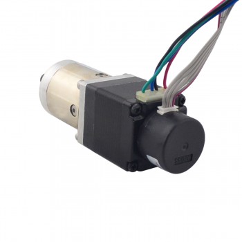 Nema 11 Motore passo-passo con ingranaggi ad anello chiuso L=31mm 1,8 Gradi 0.67A 3.75V 0.07Nm 27:1 con Encoder 300CPR