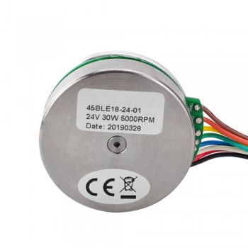 Motore a rotore esterno 24V 5000RPM 0.05Nm 30W 1.6A Ф43.2x18mm Motore piatto DC senza spazzole