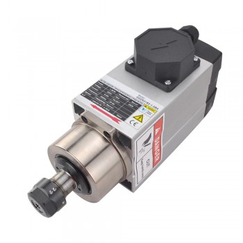 Motore mandrino raffreddato ad aria quadrato 1,5KW 220V 6,8A 18000RPM 300Hz Motore mandrino CNC pinza ER20