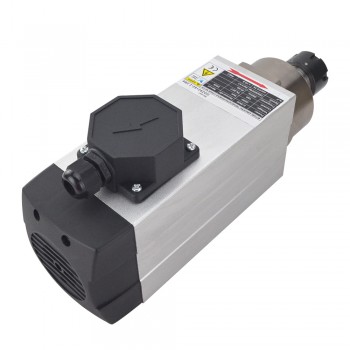 Motore mandrino quadrato raffreddato ad aria 2.2KW220V 10A 18000 RPM 300Hz ER25 Collet CNC VFD Motore mandrino AC