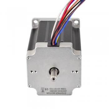 Doppio albero motore passo-passo Nema 23 unipolare/bipolare 1,8 gradi 2,83Nm 4A 57x84mm 8 fili