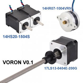 VORON V0.1 BOM di motori passo-passo 14HS20-1504S e 14HR07-1004VRN e 17LS13-0404E-200G