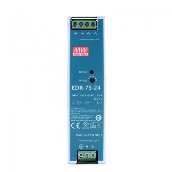 Mean Well EDR-75-24 Alimentatore switching 75W 24VDC 3.2A 115/230VAC Alimentatore su guida DIN