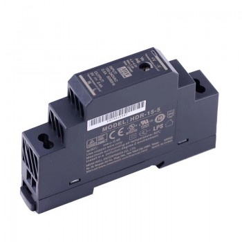 Alimentatore CNC Mean Well HDR-15-515W 5VDC 2.4A 115/230VAC Alimentatore per guida DIN