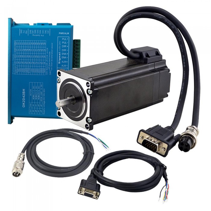 Kit CNC passo-passo ad anello chiuso serie TS 1 asse 2 fasi 3,0 Nm 4,2A Nema 23 motore e driver ad anello chiuso