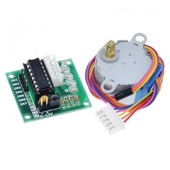 Motore passo-passo con ingranaggio CC 5V 12V quadrifase 28BYJ-48 + scheda driver ULN2003 PIC MCU fai da te