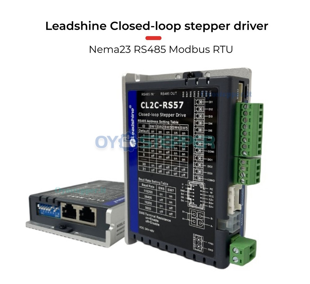 Leadshine CL2C-RS57 0-7A 20-50VDC Nema 23 RS485 Driver per motore passo-passo ad anello chiuso